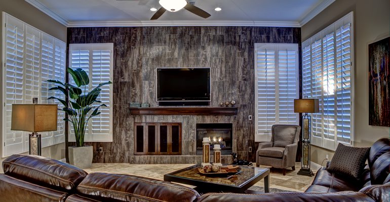 Fort Myers living room with shutters