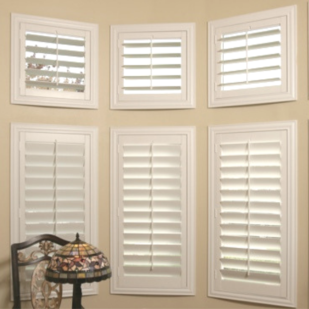 Sunburst shutters on a Fort Myers bay window