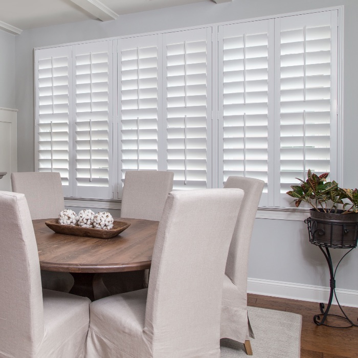 Plantation Shutters in Dining Room