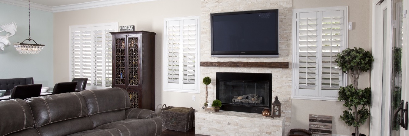 Polywood shutters in a Fort Myers living room