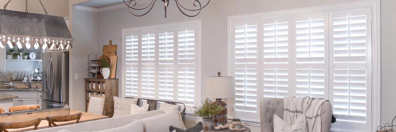 Interior shutters in Pine Island kitchen