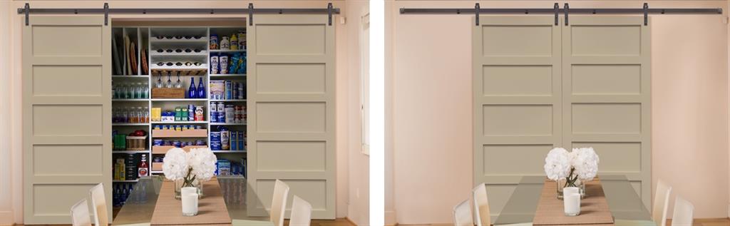 Sliding Barn Doors As Pantry Doors In Fort Myers Sliding barn doors used as pantry doors